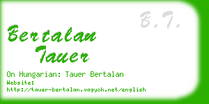 bertalan tauer business card